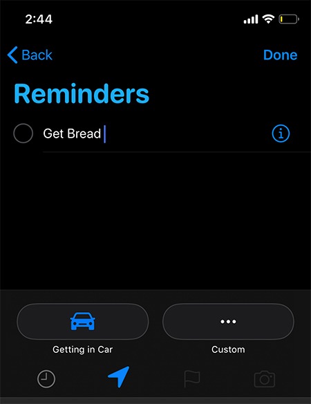 Location Based Reminders Custom Ios