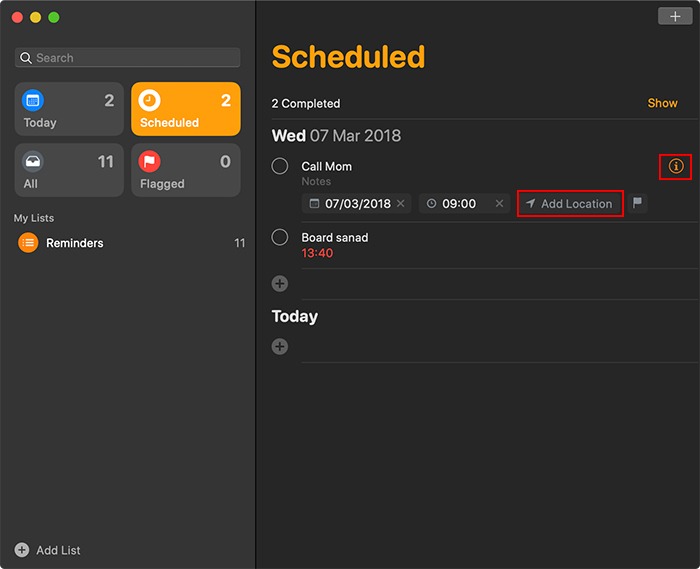 Location Based Reminders Location Macos