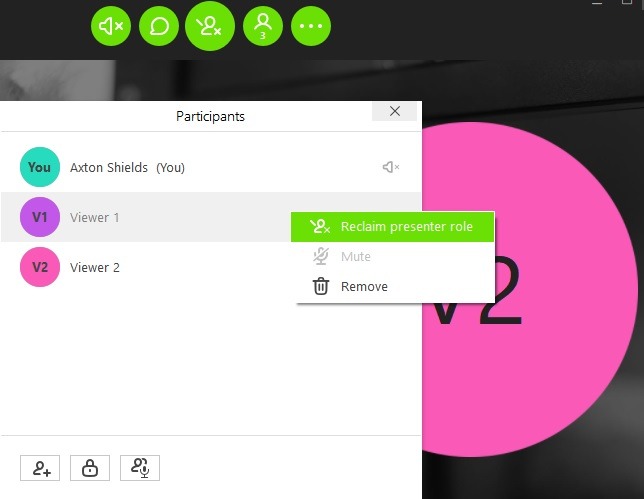 Presenter Mode Join.me Stop Presentation 1