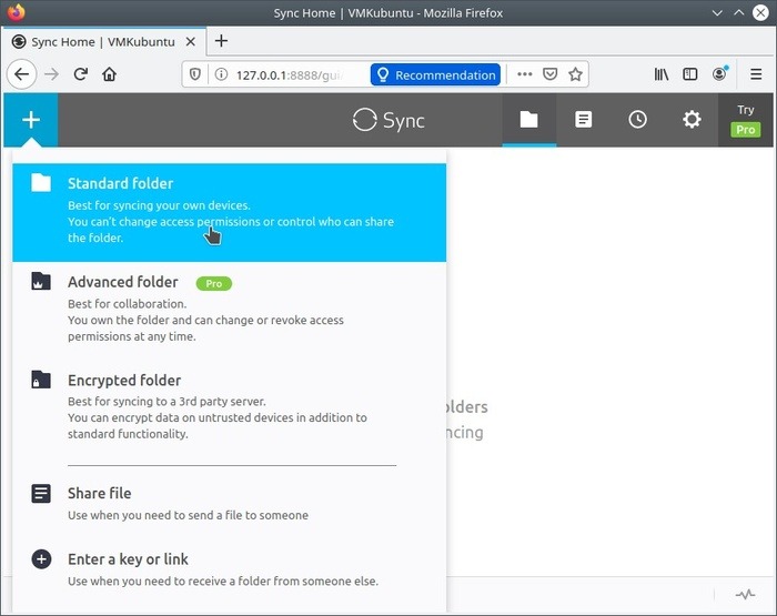 Share Anywhere With Sync Add Folder