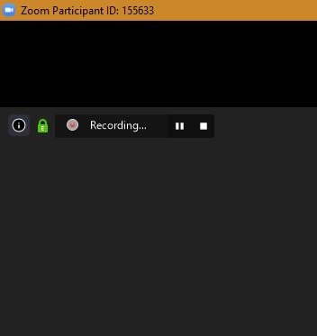 Zoom Recording Ongoing