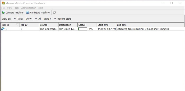 Create Virtual Machine Existing Windows 10 Pc Converting