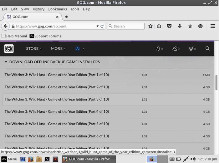 Download The Witcher 3 Linux The Witcher 3: Wild Hunt is divided into multiple gaming files - you'll need to download them all.