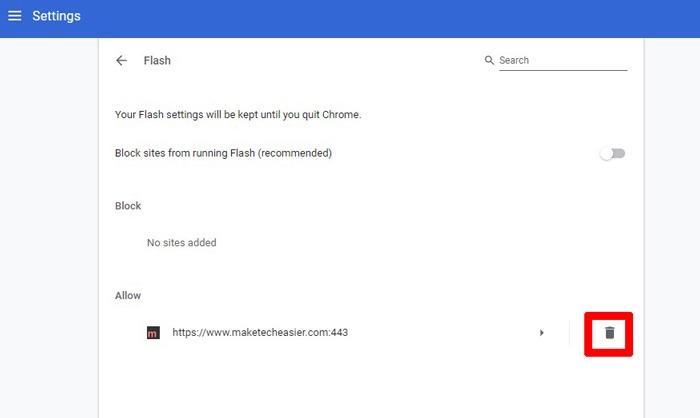 Enable Flash Player On Chrome Allow Block List