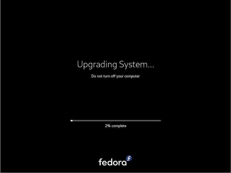 Upgrading to Fedora 32 Screen