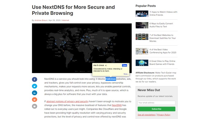 How To Look Up Word Definitions Windows 10 Chrome