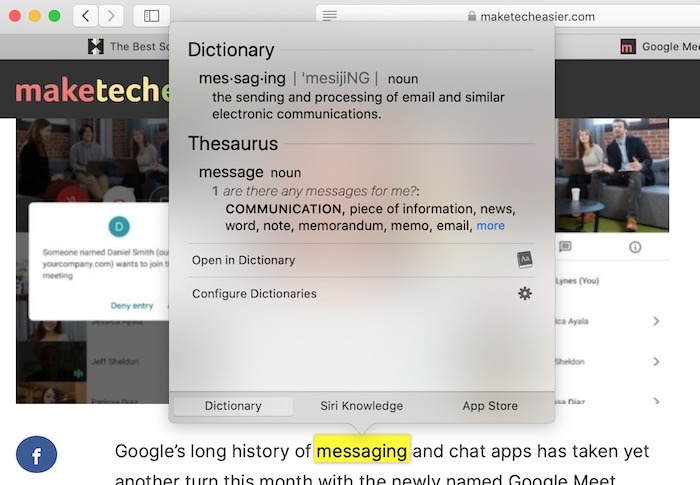 Look Up Definitions Mac Command Shortcut
