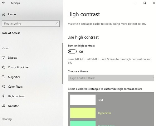 Making Windows Easier To Use If Youre Colorblind High Contrast