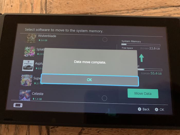 Nintendo Switch Microsd Transfer Data Complete