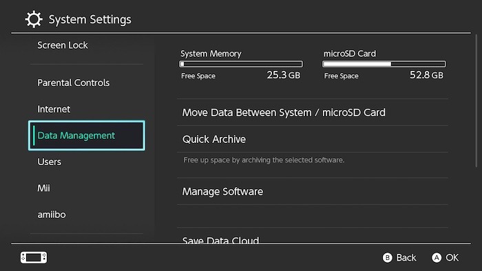 Nintendo Switch Microsd Transfer Data Management