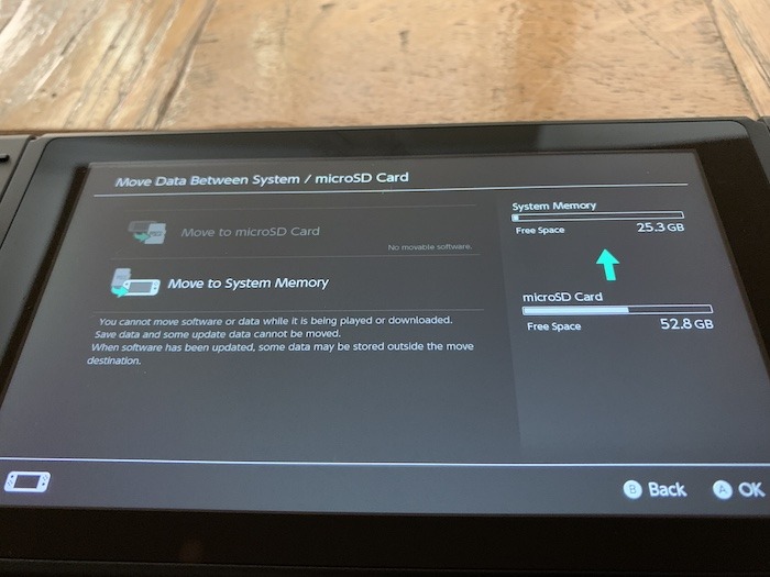 Nintendo Switch Microsd Transfer Move System Memory