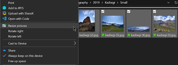 Powertoys Image Resizer Context Menu