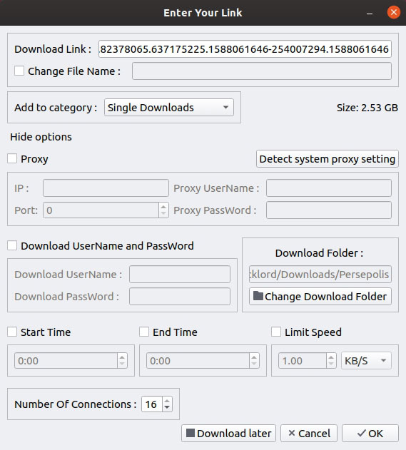 Quick Errorless Downloads With Persepolis Add Download