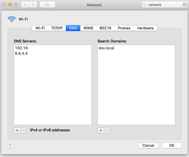 Raspberry Pi Hole Add Dns Server Macos Select macOS' "DNS" tab.