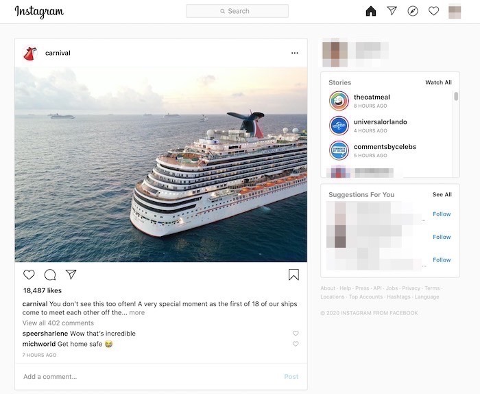 Using Instagram On Desktop View