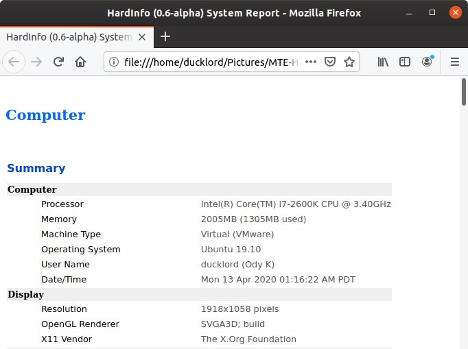 Whats In My Pc Reports