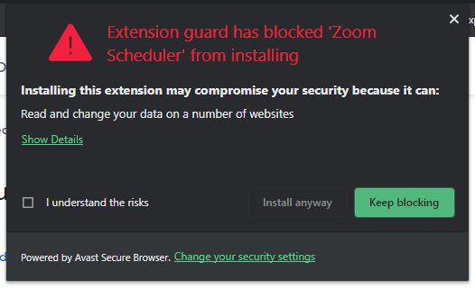 Avast Browser Review Extension