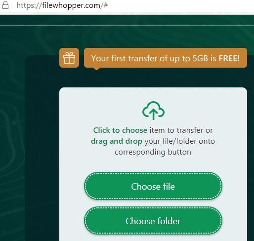 Filewhopper First Tranfer 5gb Free 1