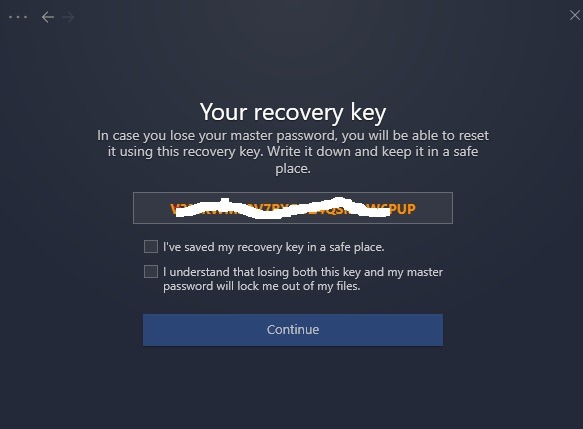 Nordlocker Recovery Key 1
