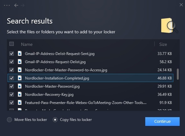 Nordlocker Searched Sensitive Files 1