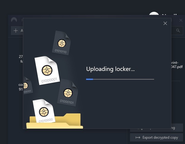 Nordlocker Uploading Locker Dropbox