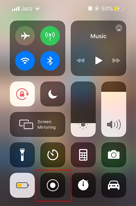 Screen Recording External Mic Ios Control Centre