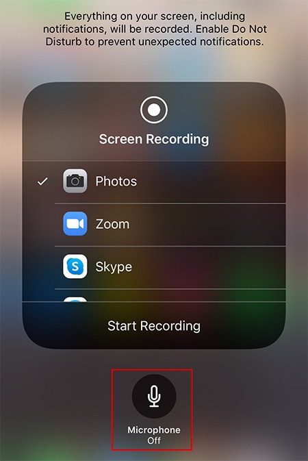 Screen Recording External Mic Ios Mic Off