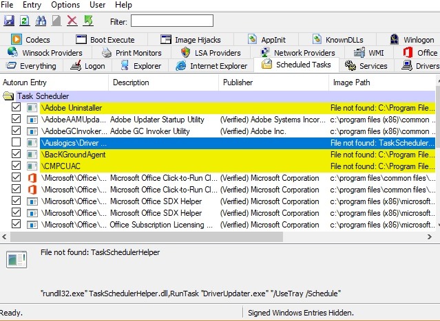 Taskschedulerhelper Dll Clear Checkmark Autoruns 1