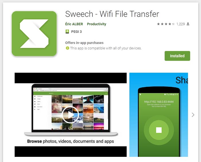 Ubuntu Android Wifi Filesharing Play Store Sweech