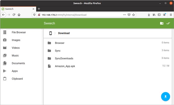 Ubuntu Android Wifi Filesharing Sweech Move To Folder