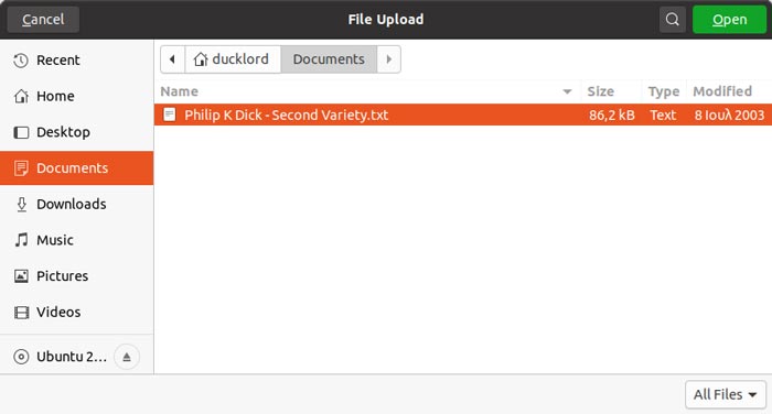 Ubuntu Android Wifi Filesharing Sweech Select Files To Upload