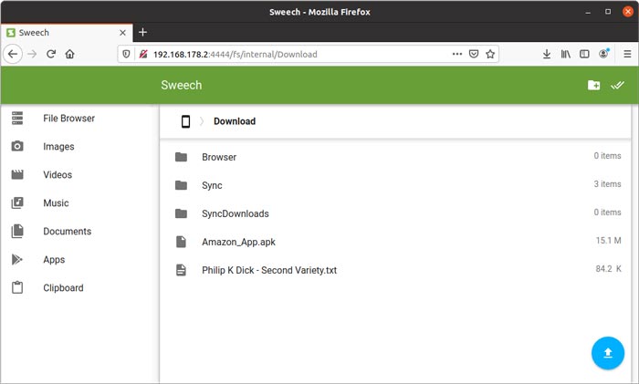 Ubuntu Android Wifi Filesharing Sweech Uploaded Files