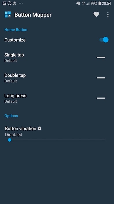 Andoid Remap Button Remapper Customize Key Tap the "Customizer" slider, and you can then assign different actions, depending on how you interact with this button.