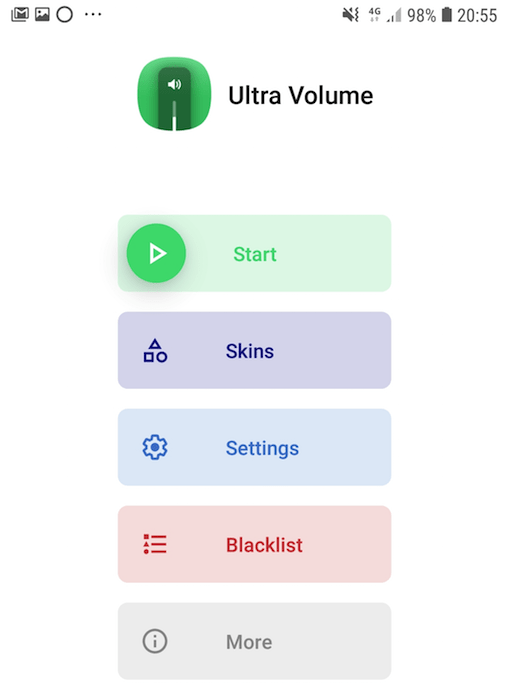 Android Remap Button Ultra Volume To enable the Ultra Volume app, give the "Start" button a tap.