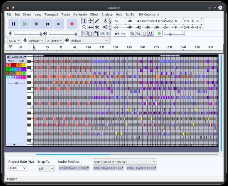 Audacity Midi