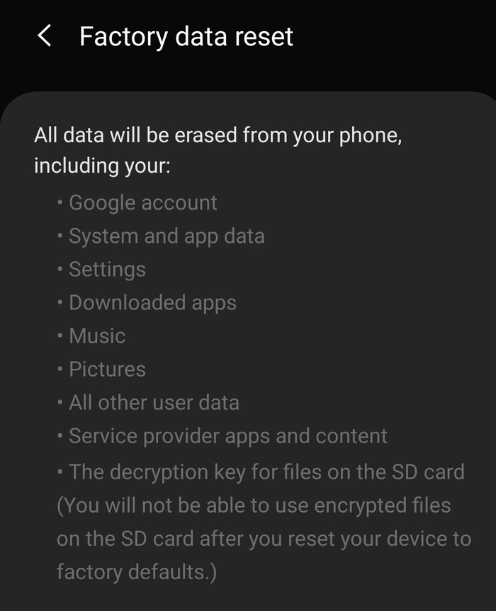 Authentication Error Factory Data Reset Consequences Authentication Error Factory Data Reset Consequences