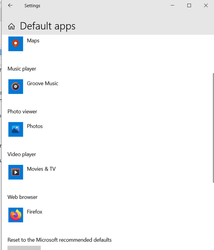 Change Default Apps Windows Default Apps 2