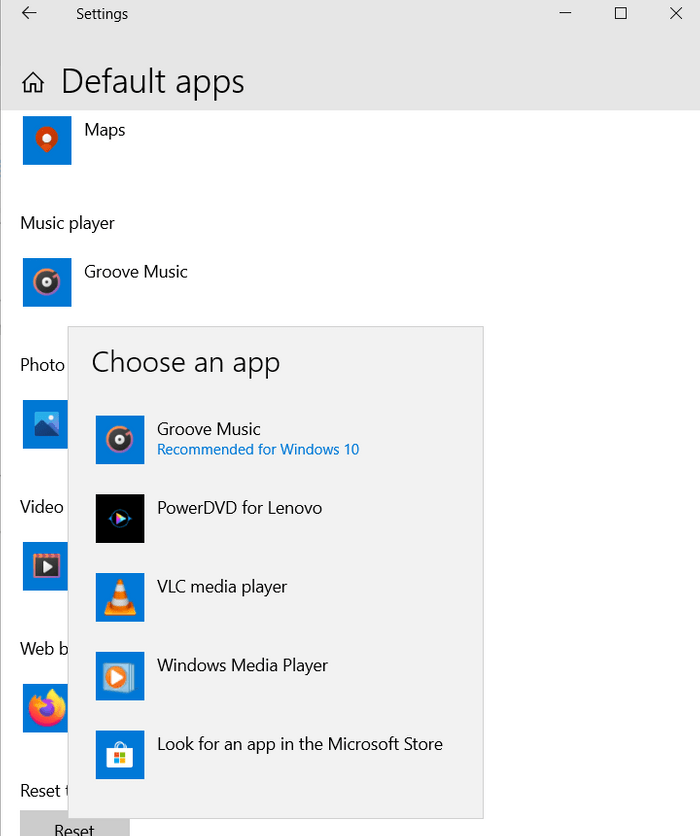 Change Default Apps Windows Settings 2