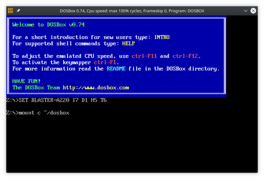 Dosbox Mount Command