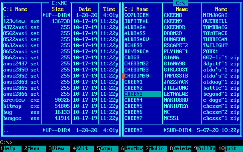 Dosbox Norton Commander