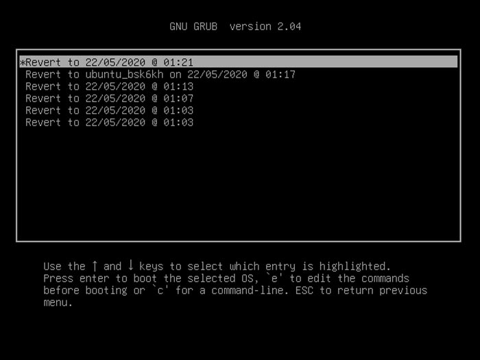 Easy Ubuntu 20 04 Zfs Snapshots Grub History Entries