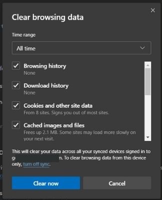Empty Cache Microsoft Edge What To Delete