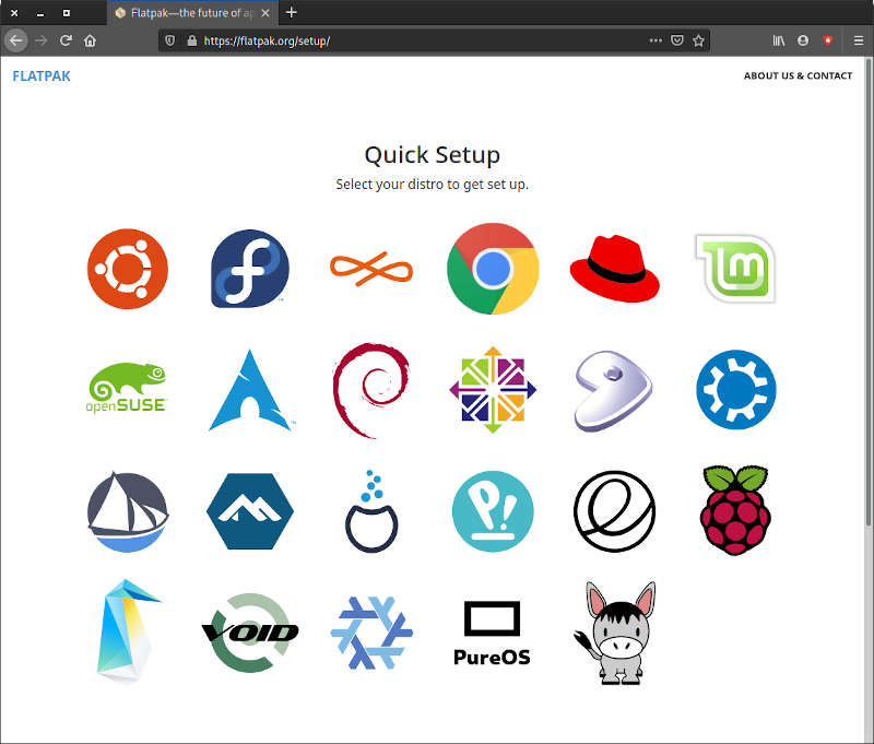 Flatpak Setup Page
