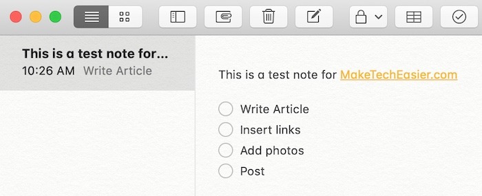 Get Started Notes Mac Checklist List