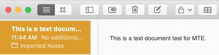 Get Started Notes Mac File Imported Text