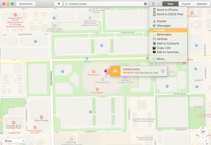 Get Started Notes Mac Maps Share