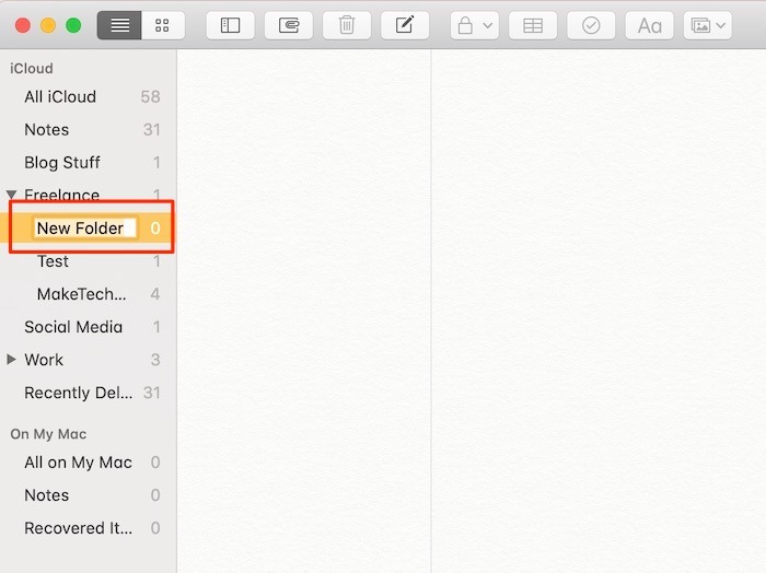 Get Started Notes Mac New Folder