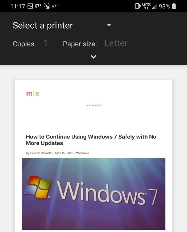 How To Print To Pdf From Chrome On Android Select Printer How To Print To Pdf From Chrome On Android Select Printer
