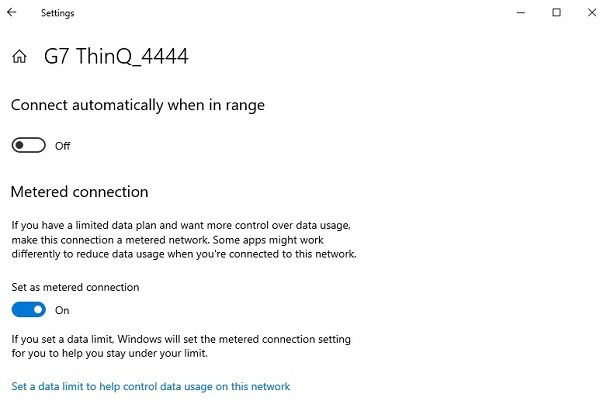 How Windows 10 1903 Update Breaks Chromium Metered Connection