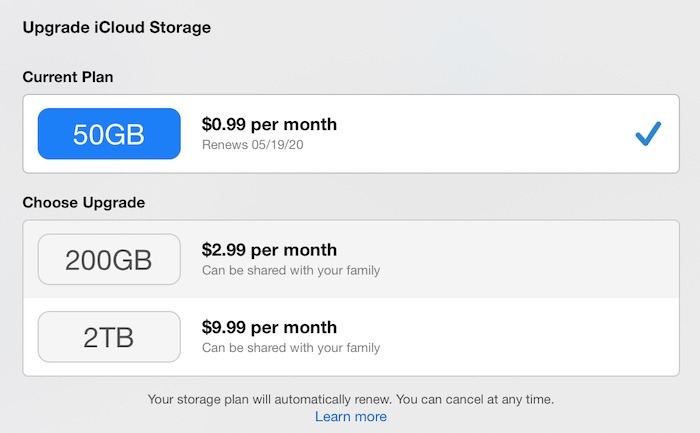 Learn More Apple Icloud Upgrade Storage